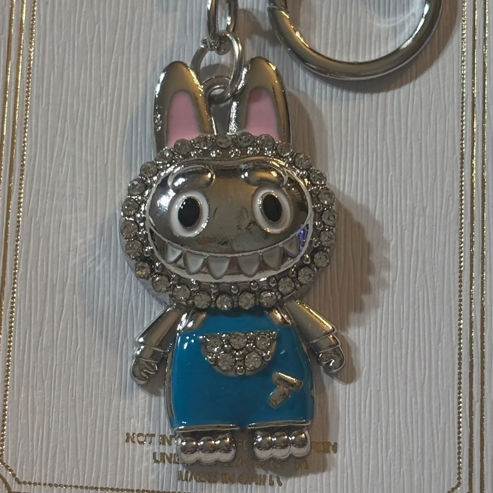 Labubu Silver and Blue Keychain/Bag Charm